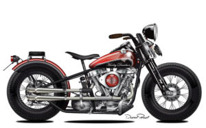 BOBBER HARLEY ROUGE